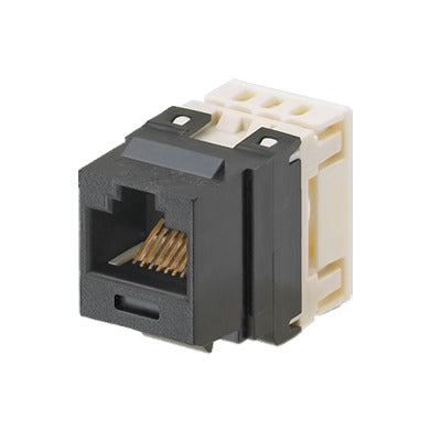Conector Jack Estilo 110 (de Impacto), Tipo Keystone, Categor�a 5e, de 8 Posiciones y 8 Cables, Color Negro