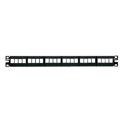 Panel de Parcheo Modular Keystone (Sin Conectores), de 24 Puertos, Espacio Para Identificaci�n con Etiqueta Adhesiva, 1UR