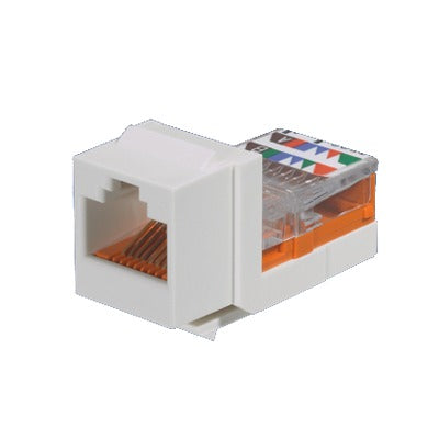 Conector Jack Estilo Leadframe, Tipo Keystone, Categor�a 5e, de 8 Posiciones y 8 Cables, Color Marfil
