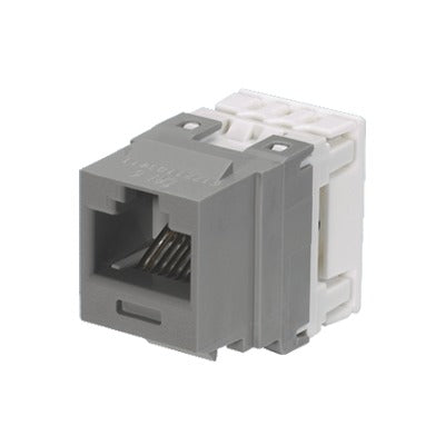 Conector Jack Estilo 110 (de Impacto), Tipo Keystone, Categor�a 6, de 8 Posiciones y 8 Cables, Color Gris