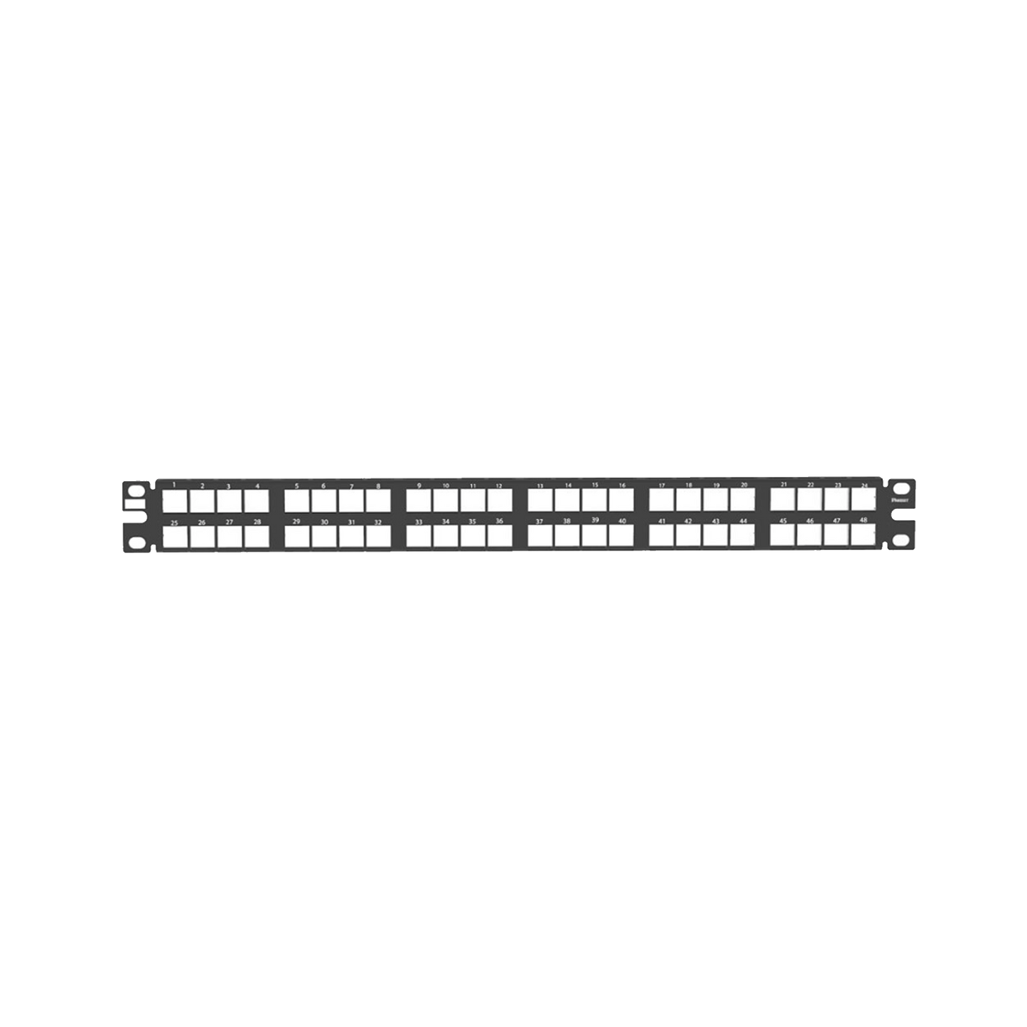 Panel de Parcheo Modular de Alta Densidad, Keystone (Sin Conectores), Identificaci�n con Etiqueta Adhesiva, de 48 Puertos en 1 UR