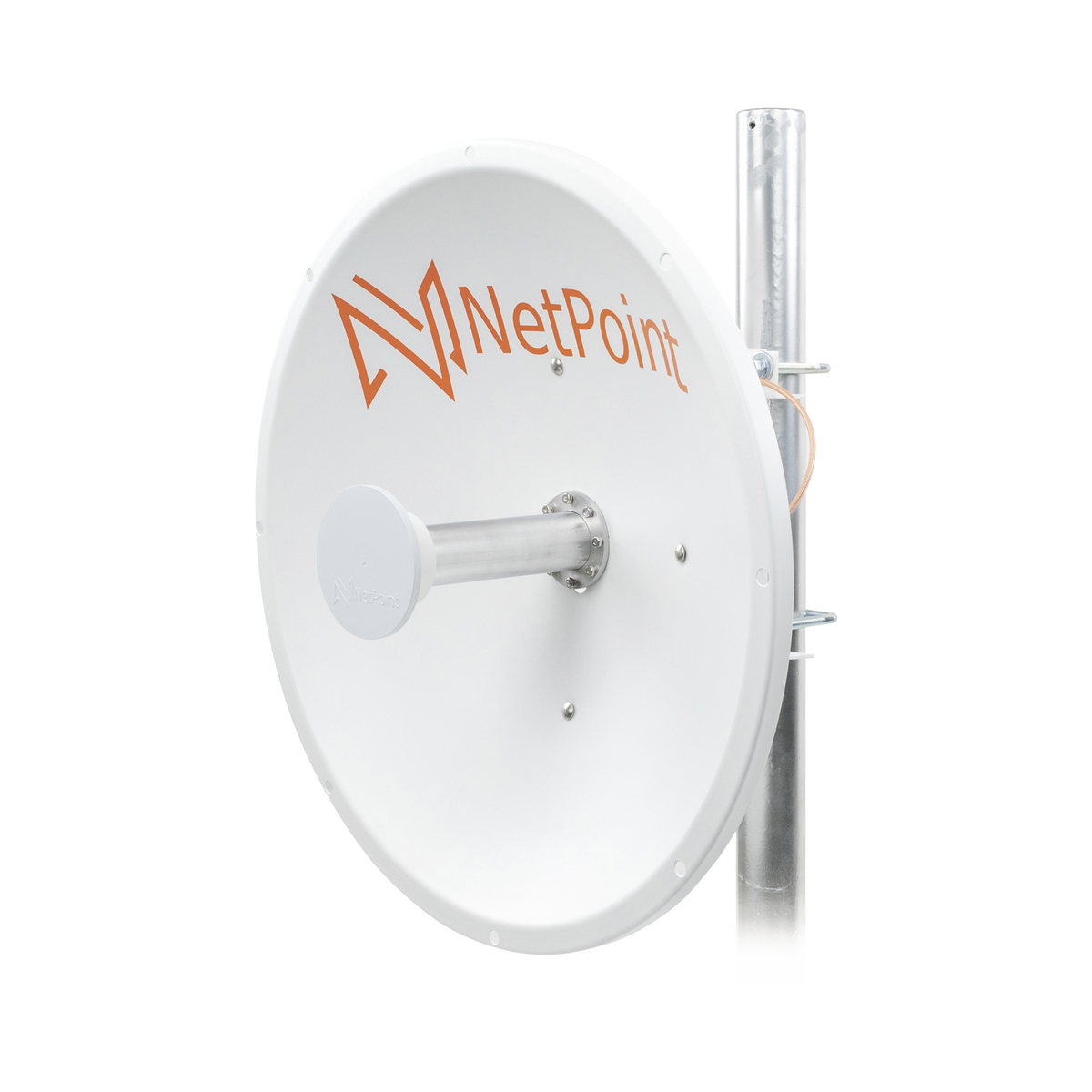 Antena Direccional de alto rendimiento / diámetro de 60 cm / 4.9-6.4 GHz / Ganancia 30 dBi / SLANT de 45 ° y 90 ° / Ideal para 30 km / Conector N-Hembra / Montaje y jumpers incluidos.