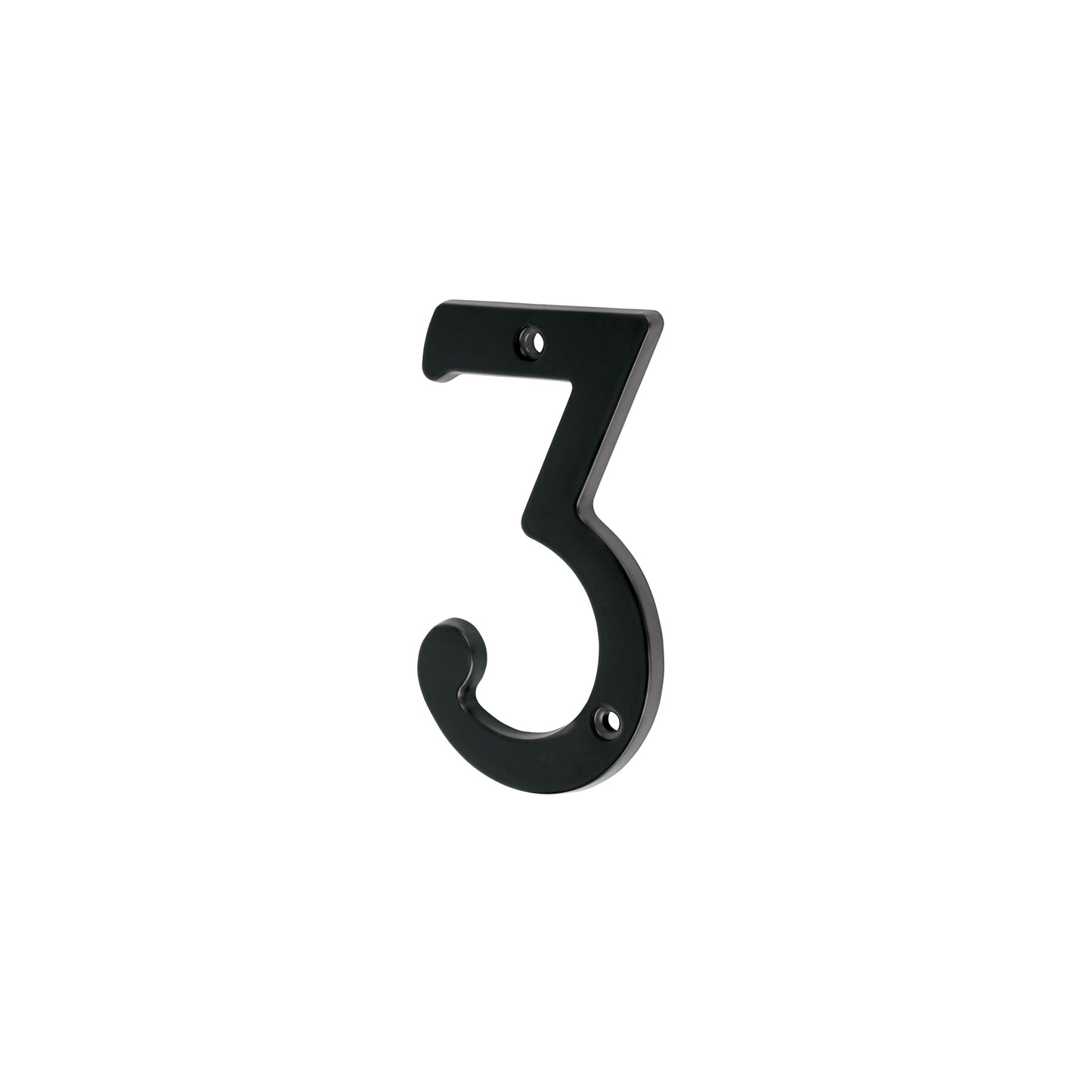 Número 3 de latón sólido 4', negro, HERMEX