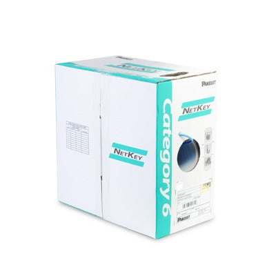 Bobina de Cable UTP de 305 Metros (1000 Pies) de Cobre, NetKey, Gris Claro, Categor�a 6 (24 AWG), 1000Mbps, Riser (CMR), de 4 Pares
