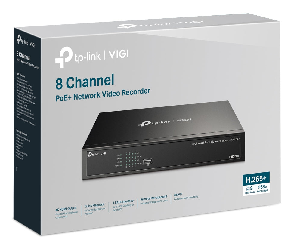 Grabadores Digitales NVR TP-LINK VIGI NVR1008H-8P - Vista 4