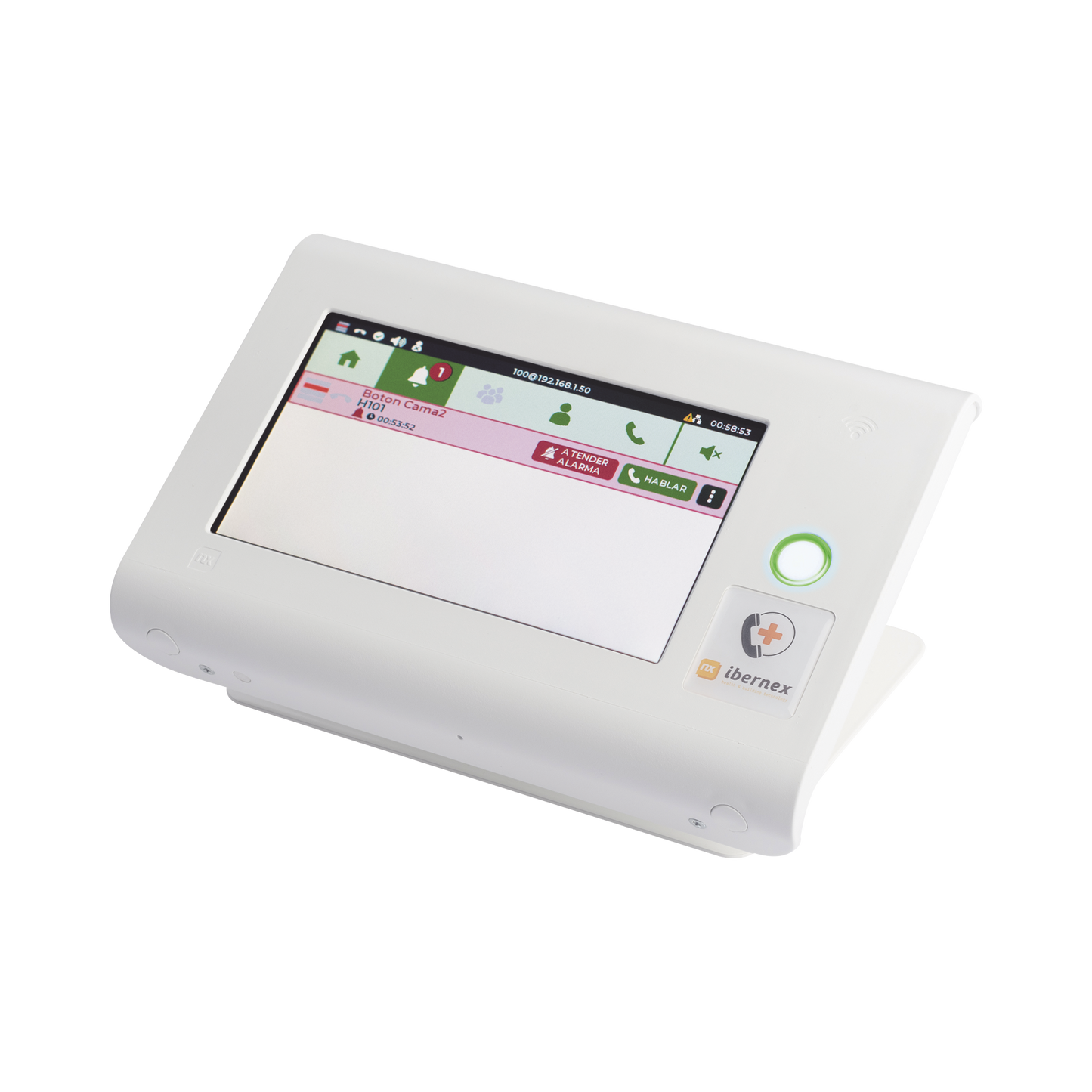 Consola de Sobremesa para Hospitales / Puesto de Control de Enfermería / Pantalla Táctil 7" / PoE / SIP / RFID / Compatible con NX0019/B, NX1021 y NX0015