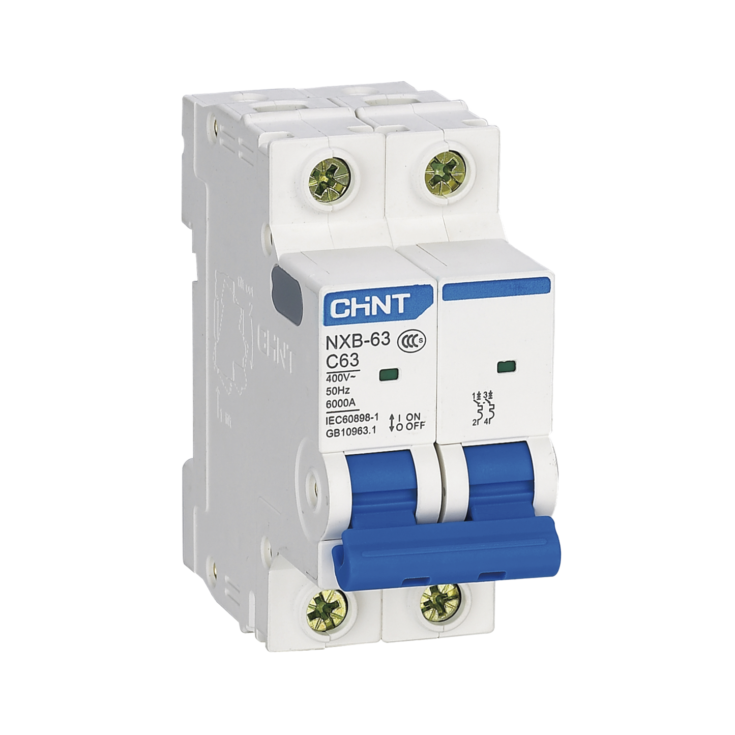 Pastilla para Riel Din, 2 Polos, 32 Amp, Vca:110/415v, 6kA, Catálogo: NXB632PC32.