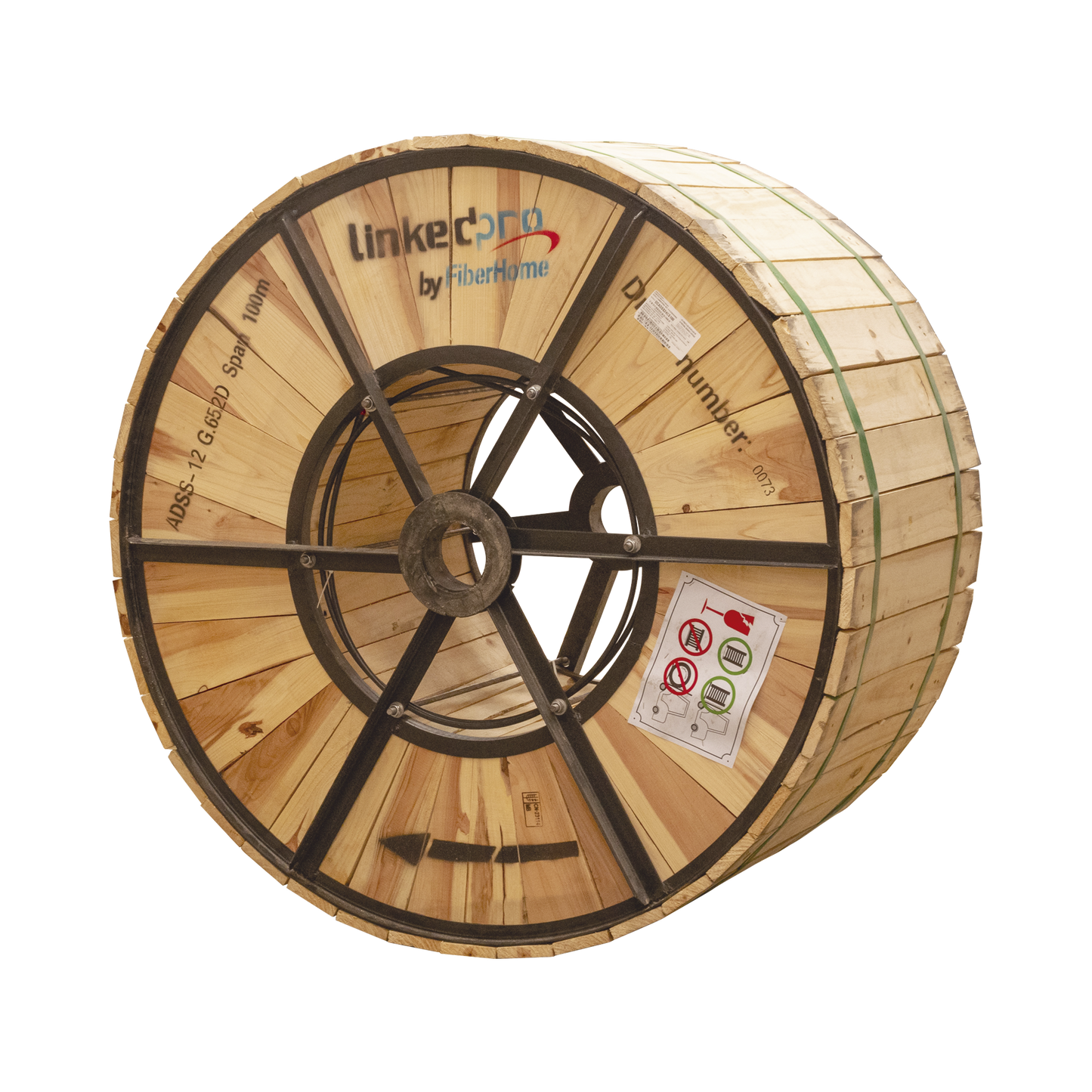 Carrete de 4 km de Fibra �ptica A�rea (ADSS) G.652D, Monomodo de 12 Hilos, Exterior, Span 100, Loose Tube