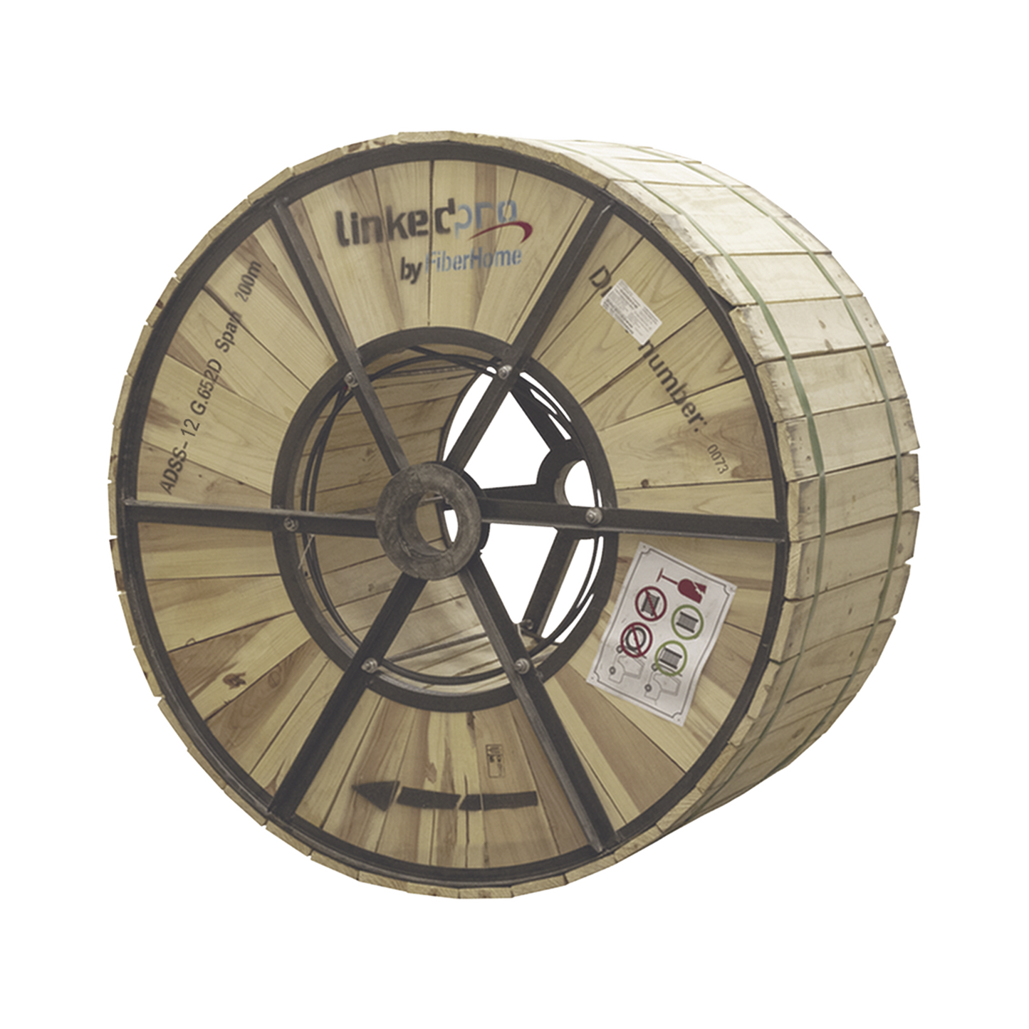 Carrete de 4 km de Fibra �ptica A�rea (ADSS) G.652D, Monomodo de 12 Hilos, Exterior, Span 200, Loose Tube
