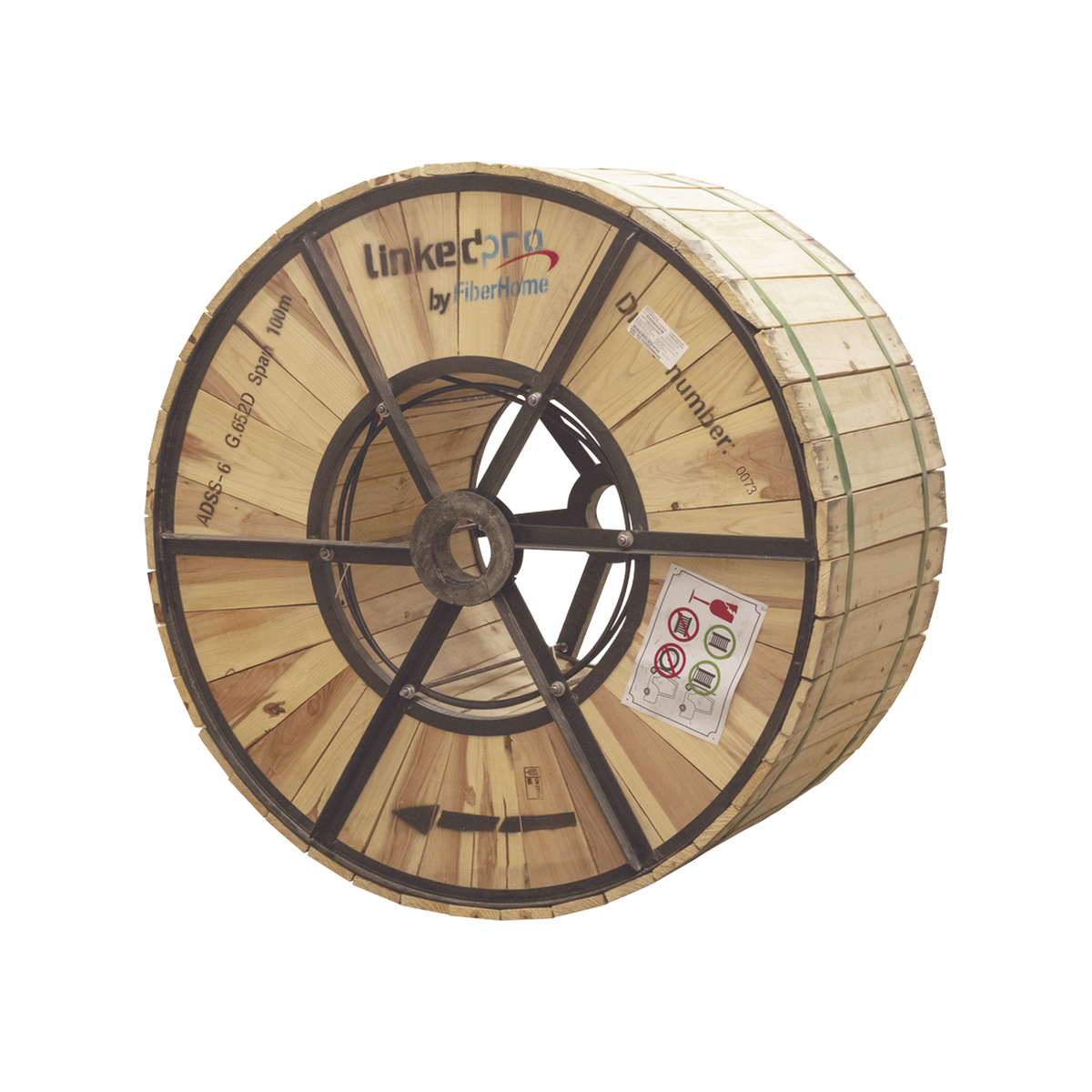 Carrete de 4 km de Fibra �ptica A�rea (ADSS) G.652D, Monomodo de 24 Hilos, Exterior, Span 100, Loose Tube