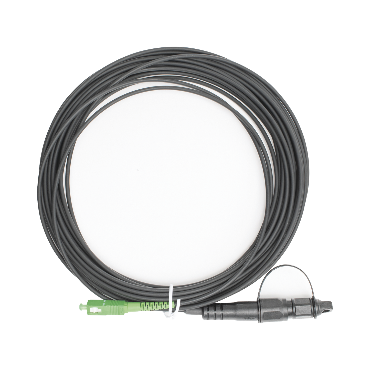 Jumper de Fibra �ptica, Conector SC/APC - Conexi�n a Caja FDP460, Redondo, 10 Metros (32.81 Pies), Forro 3 mm, G657A2, Negro