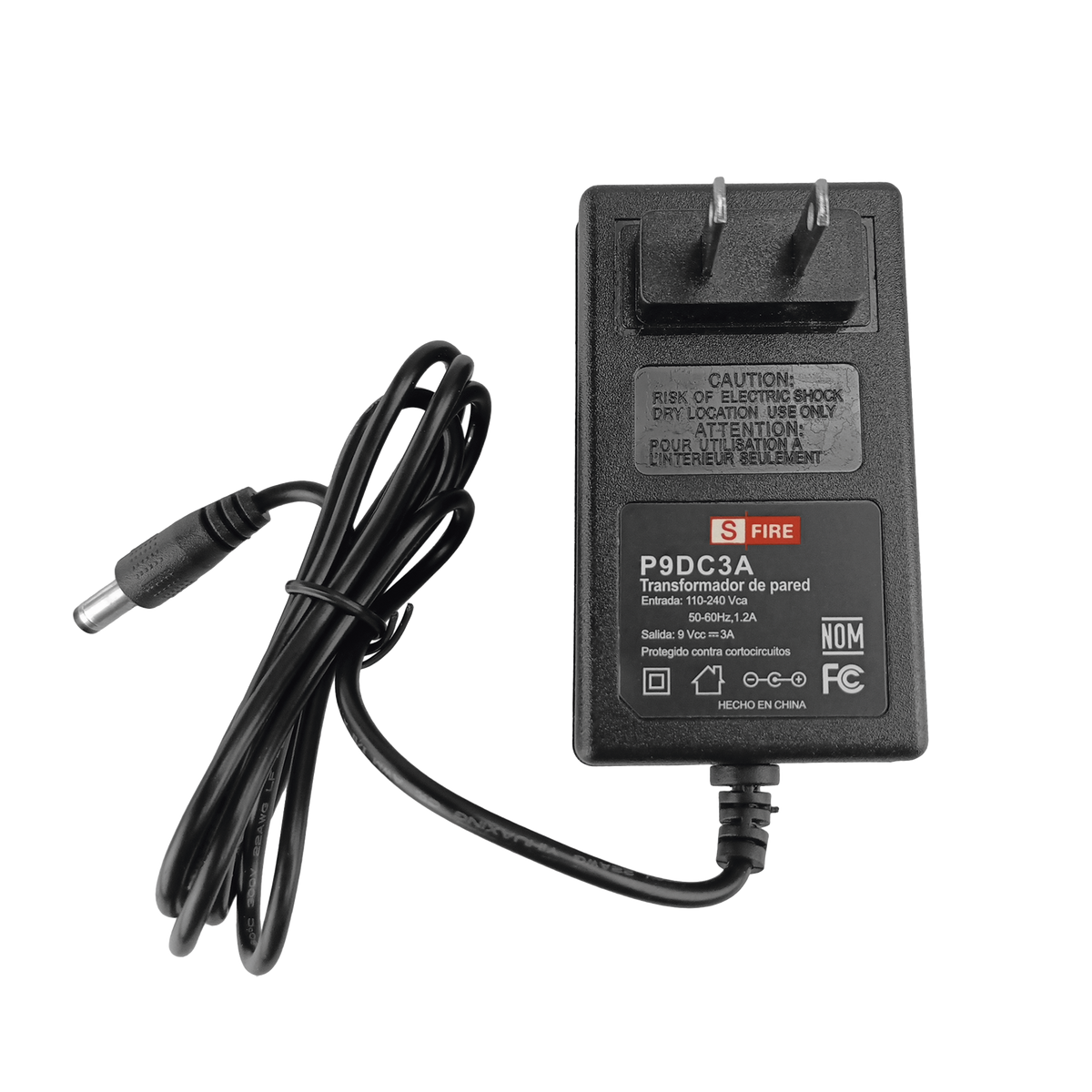 9 Vcc / 3 A / Fuente de poder / Voltaje de Entrada de 100-240 Vca / Para Usos Múltiples / Video Vigilancia, Acceso, Asistencia, Alarmas, Etc.