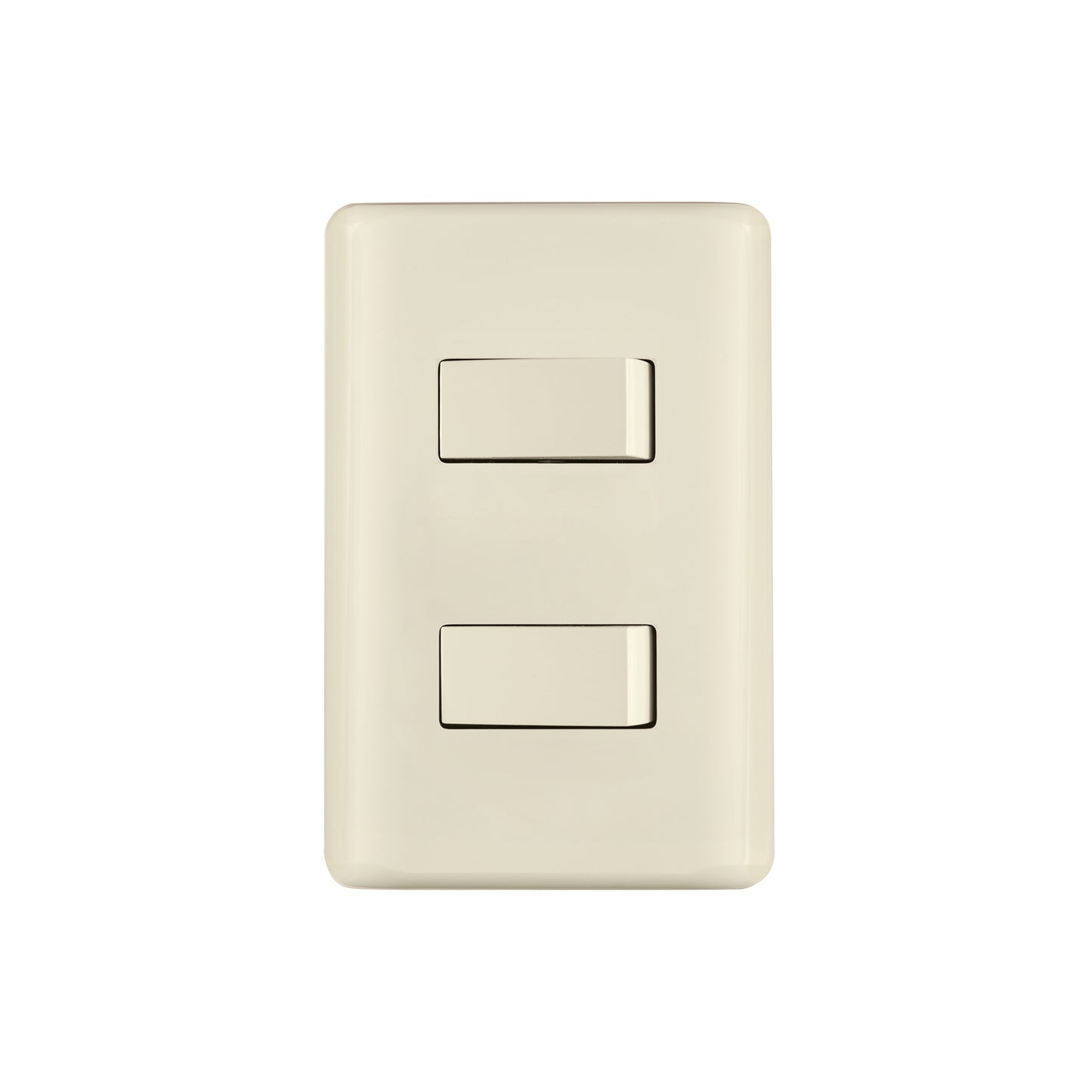 Placa armada 1 interruptor y 1 escalera, marfil, Basic