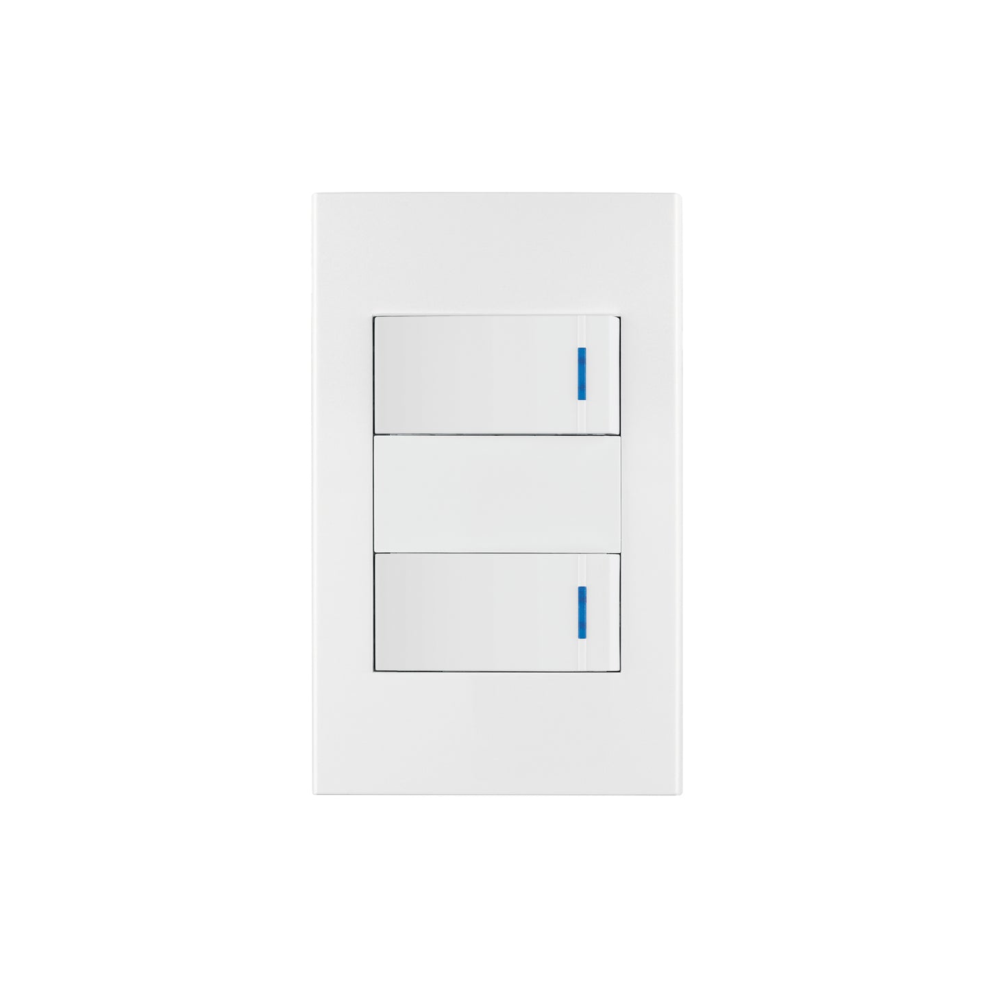 Placa armada 2 interruptores, 1 módulo, Española, blanco