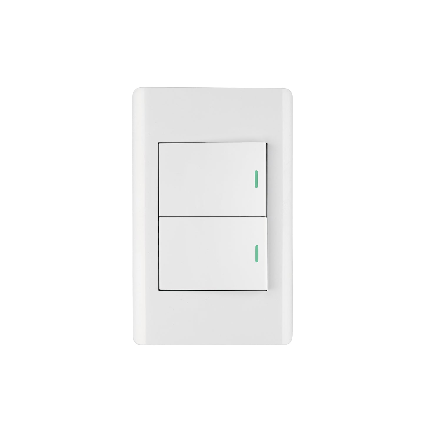 Placa armada blanca 1 interruptor y 1 de 3vías 1.5mód, Lisbo