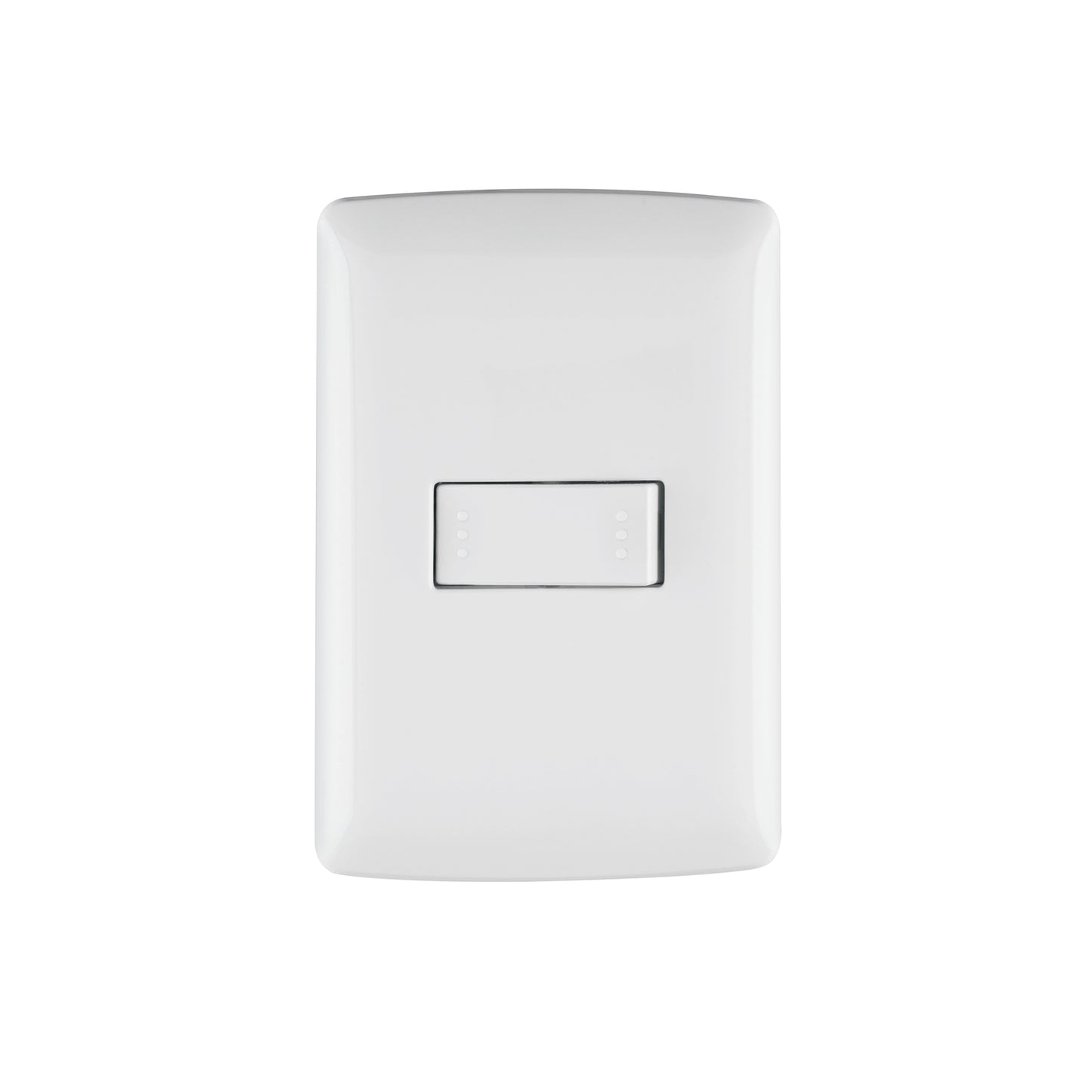 Placa armada 1 interruptor escalera, blanco, línea Italiana