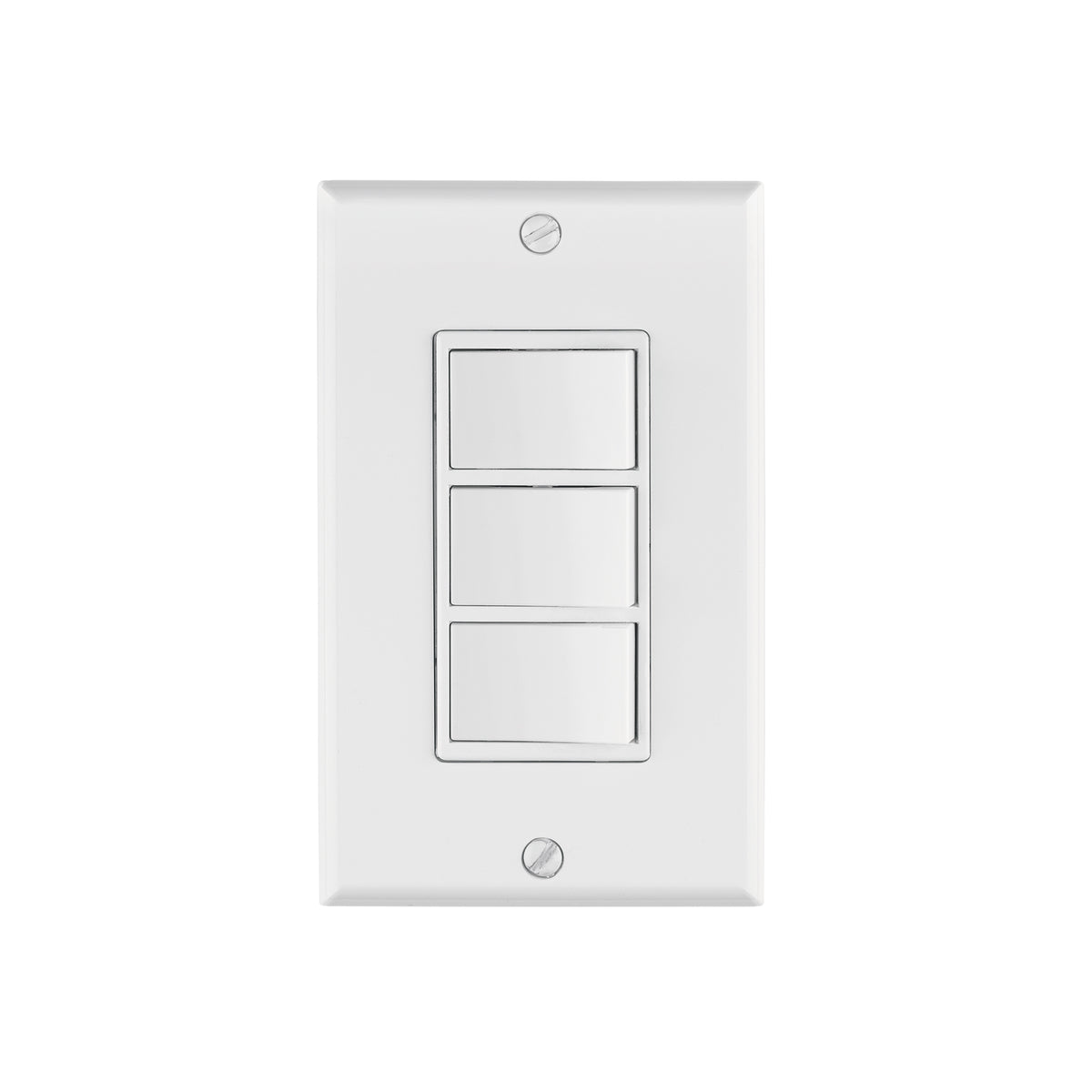Placa armada con 3 interruptores sencillos, línea Classic