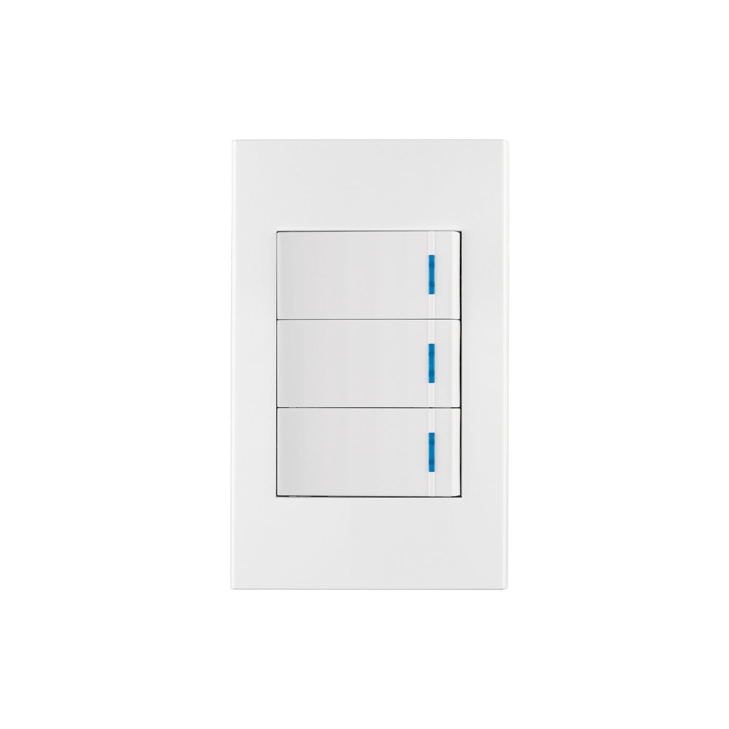 Placa armada 3 interruptores, 1 módulo, Española, blanco