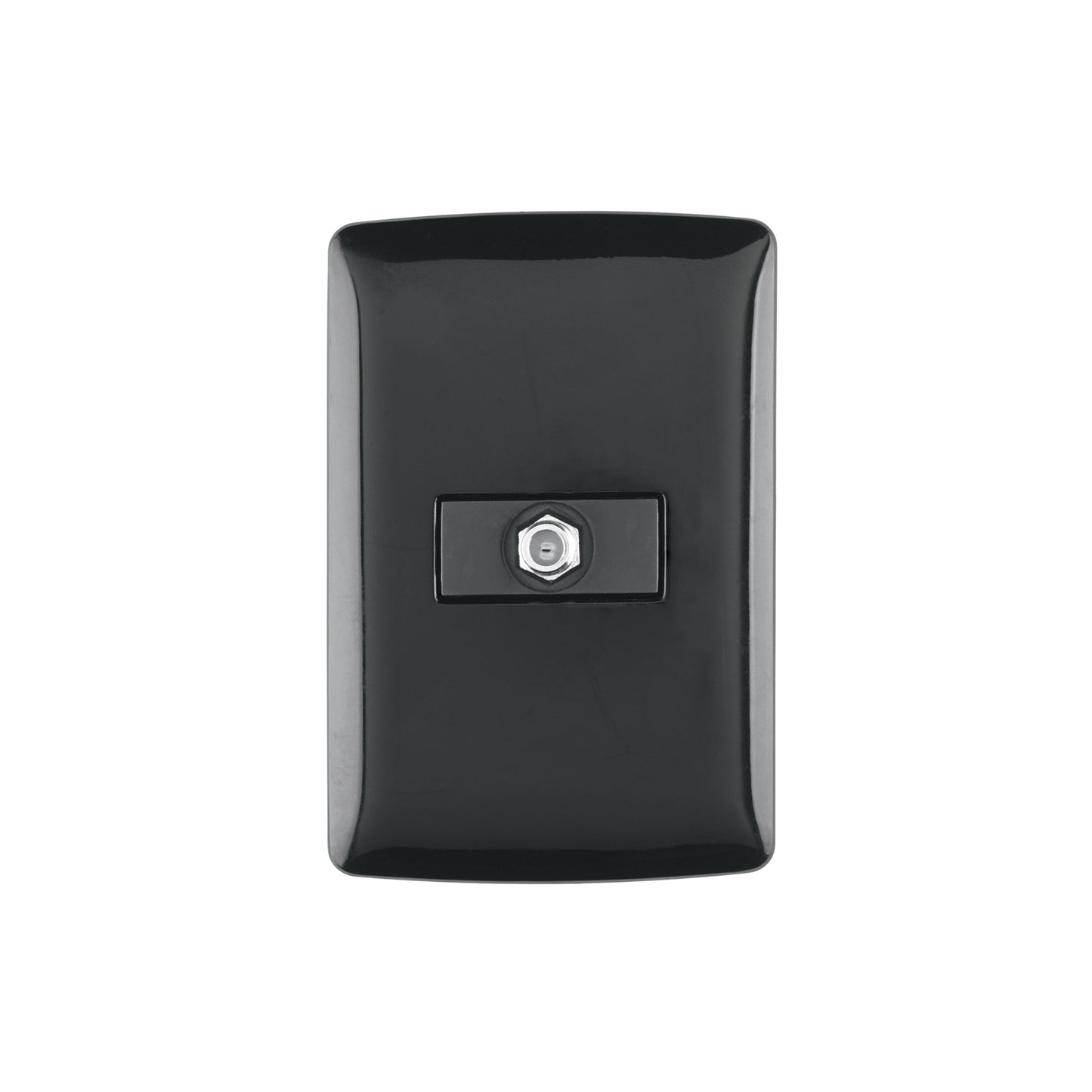 Placa armada con conexión para TV, negro, línea Italiana