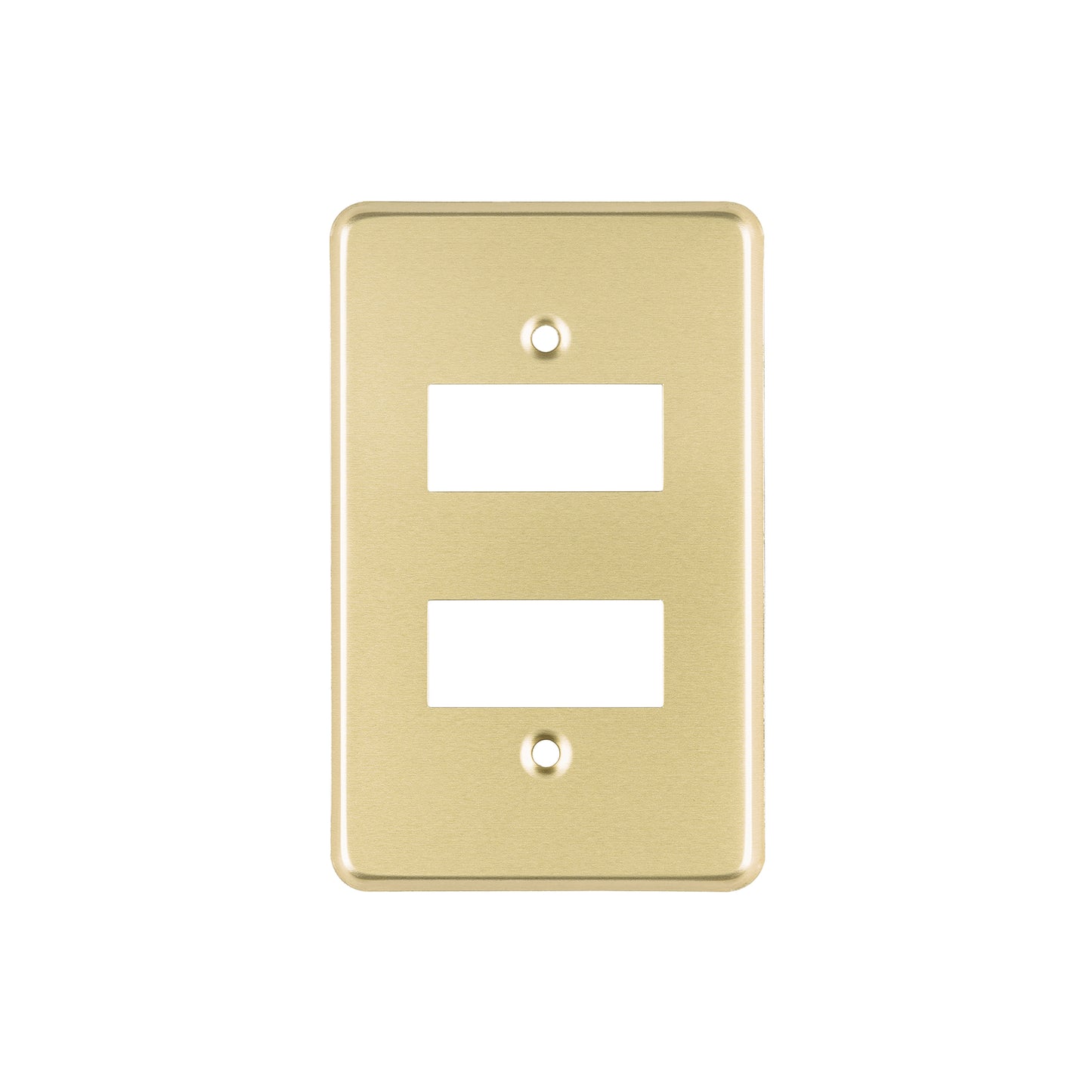 Placa 2 módulos, de aluminio, línea Económica, Volteck