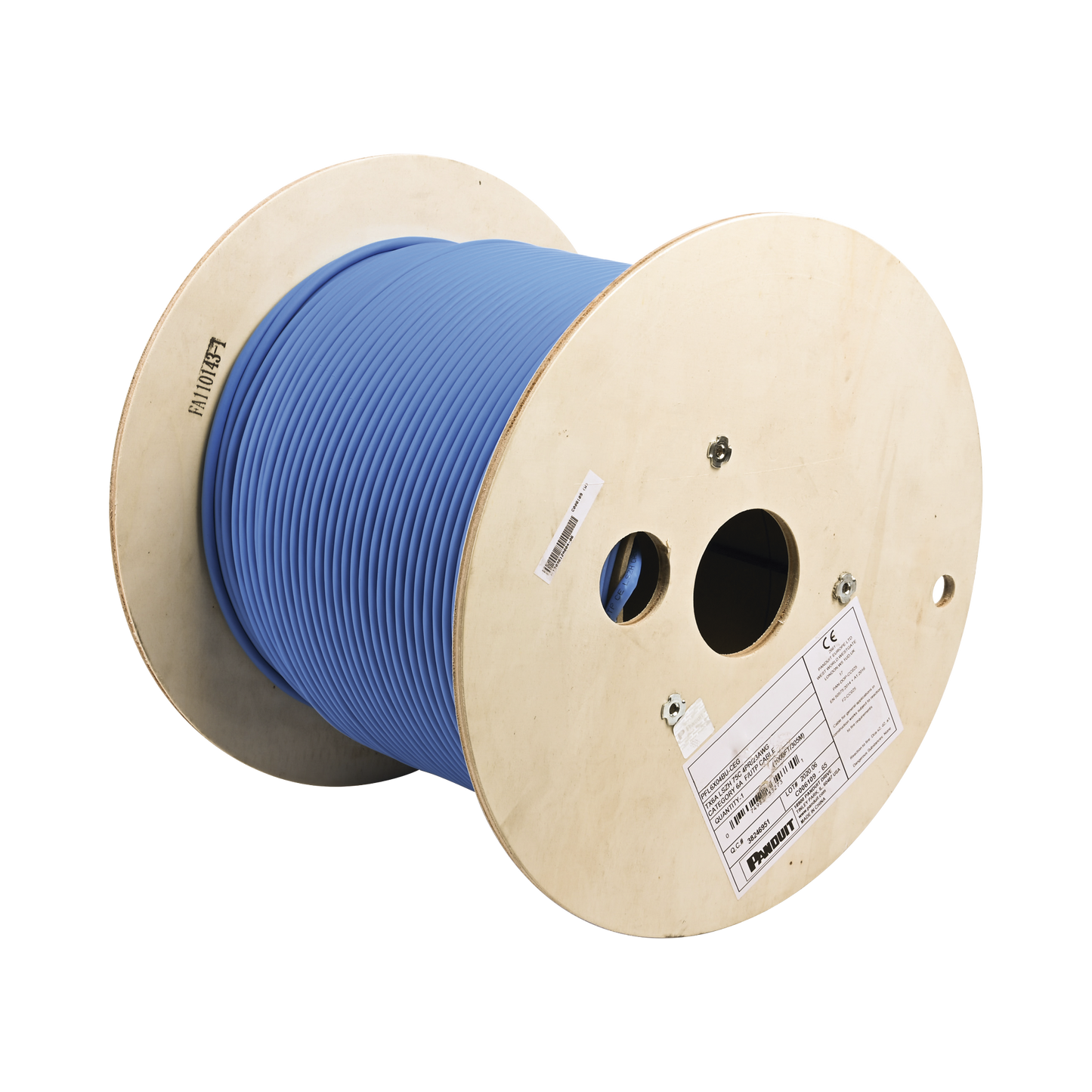 Bobina de Cable Blindado F/UTP de 4 Pares, Cat6A, Soporte de Aplicaciones 10GBase-T, LSZH (Libre de Gases T�xicos), Color Azul, 305 Metros (1000 Pies)