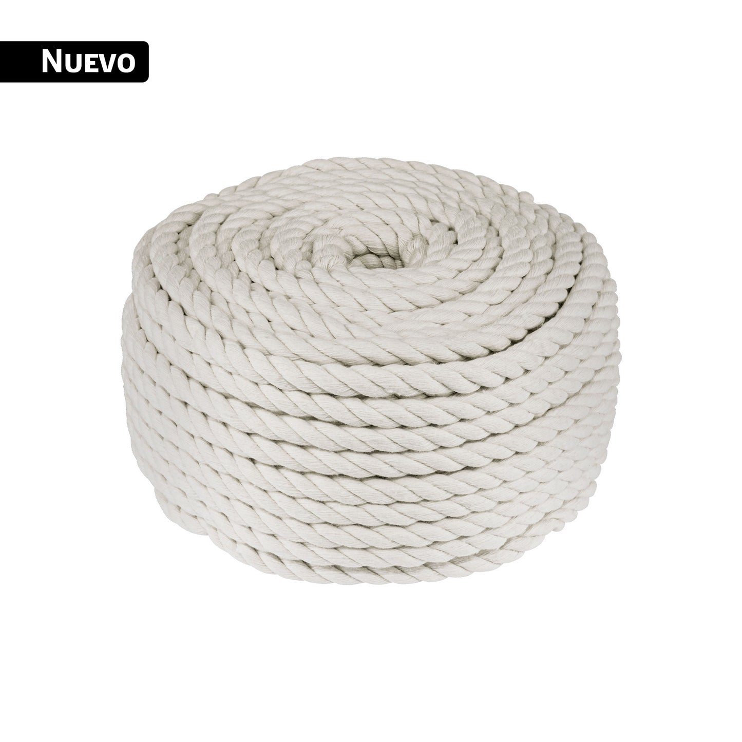Piola de algodón de 8 mm, rollo, natural, 1 kg, FIERO
