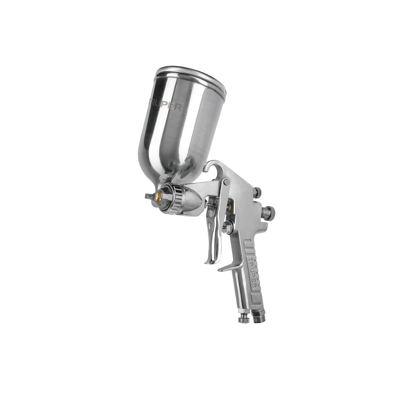 Pistola p/pintar gravedad LVMP vaso aluminio, 2 mm, Truper