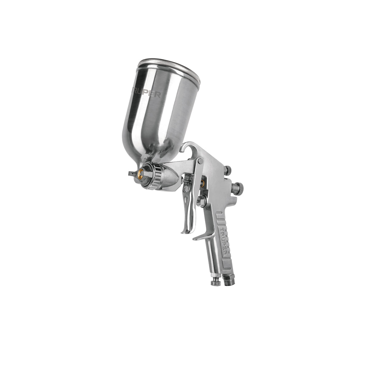 Pistola p/pintar gravedad LVMP vaso aluminio, 2 mm, Truper