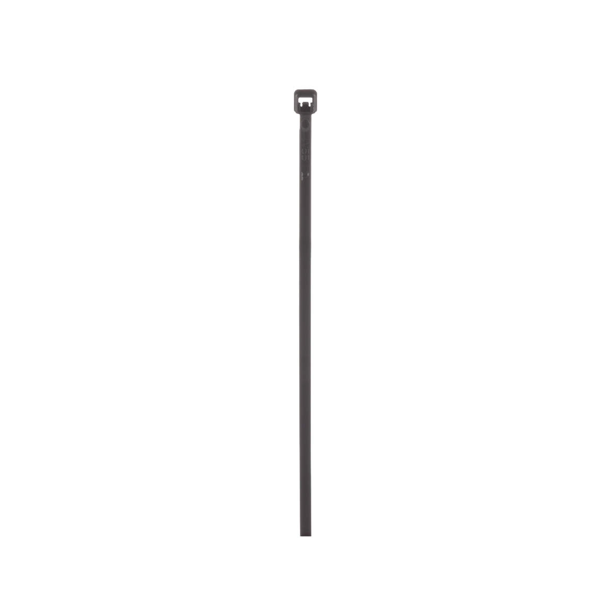 Cincho de Nylon 6.6 de Bloqueo, 203 mm largo x 2.5mm ancho, Color Negro, Exterior Resistente a Rayos UV, Paquete de 100pz