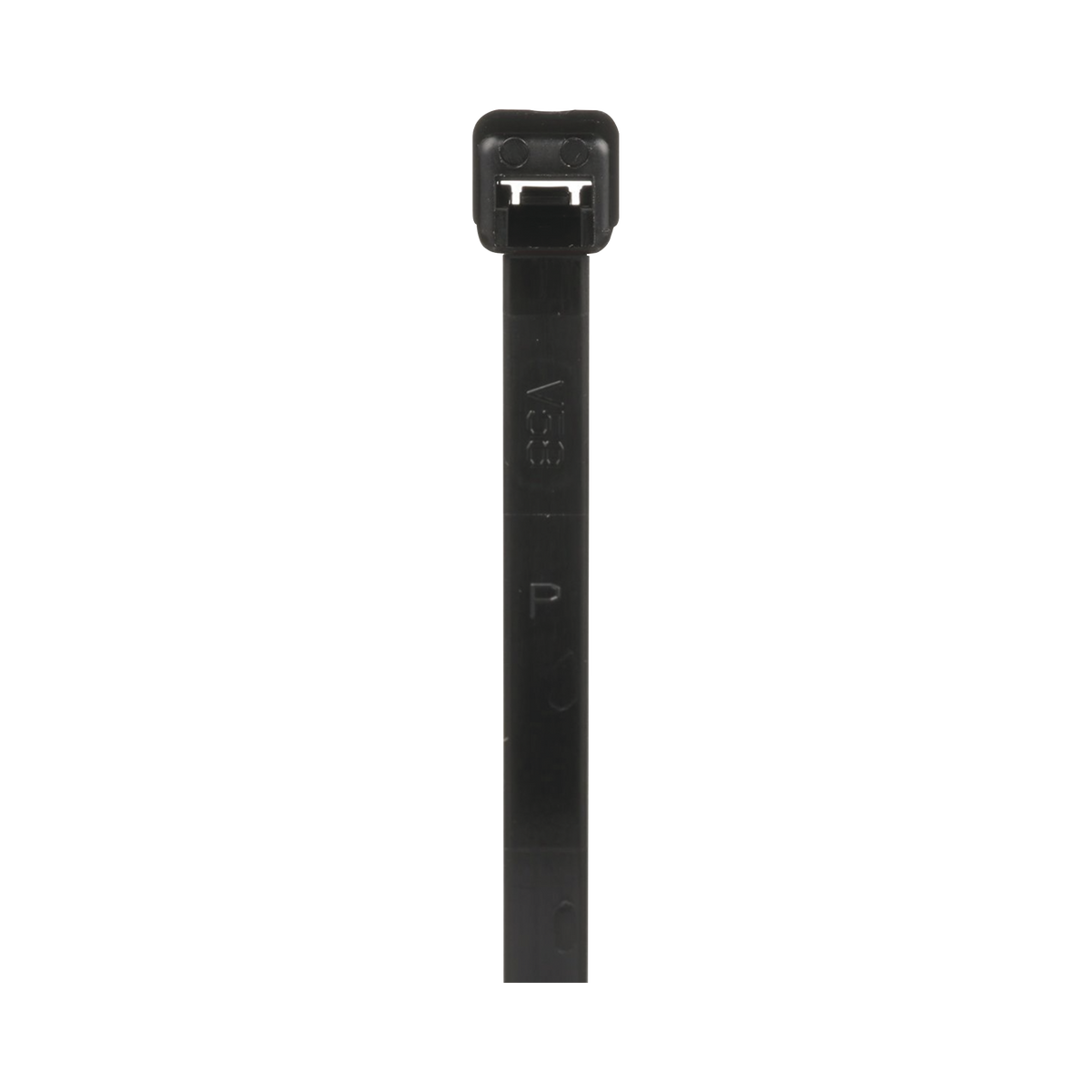 Cincho de Nylon 6.6 de Bloqueo, 188 mm largo x 4.8mm ancho, Color Negro, Exterior Resistente a Rayos UV, Paquete de 1000pz
