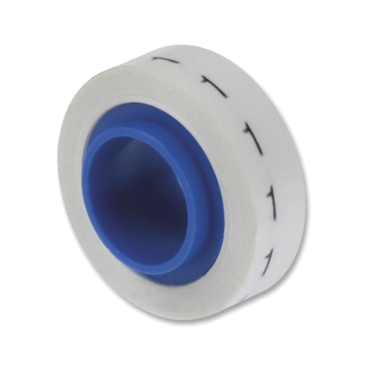 Rollo de Etiquetas Marcadoras, Pre-Impresos con el N�mero 1, de 2.4 Metros (7.87 Pies), Color Blanco