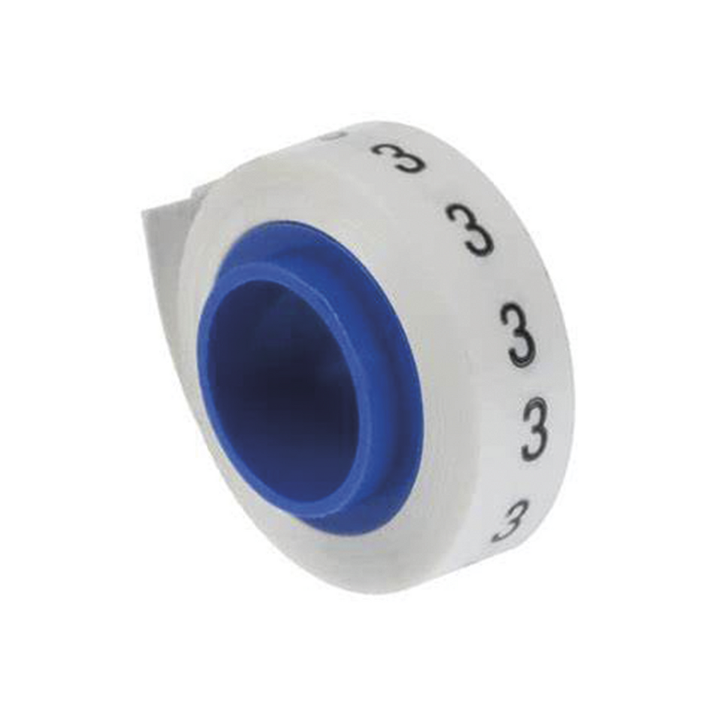Rollo de Etiquetas Marcadoras, Pre-Impresos con el N�mero 3, de 2.4 Metros (7.87 Pies), Color Blanco