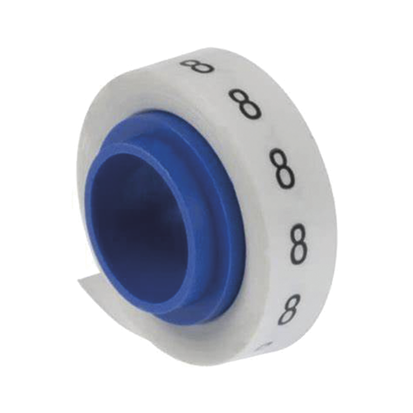 Rollo de Etiquetas Marcadoras, Pre-Impresos con el N�mero 8, de 2.4 Metros (7.87 Pies), Color Blanco