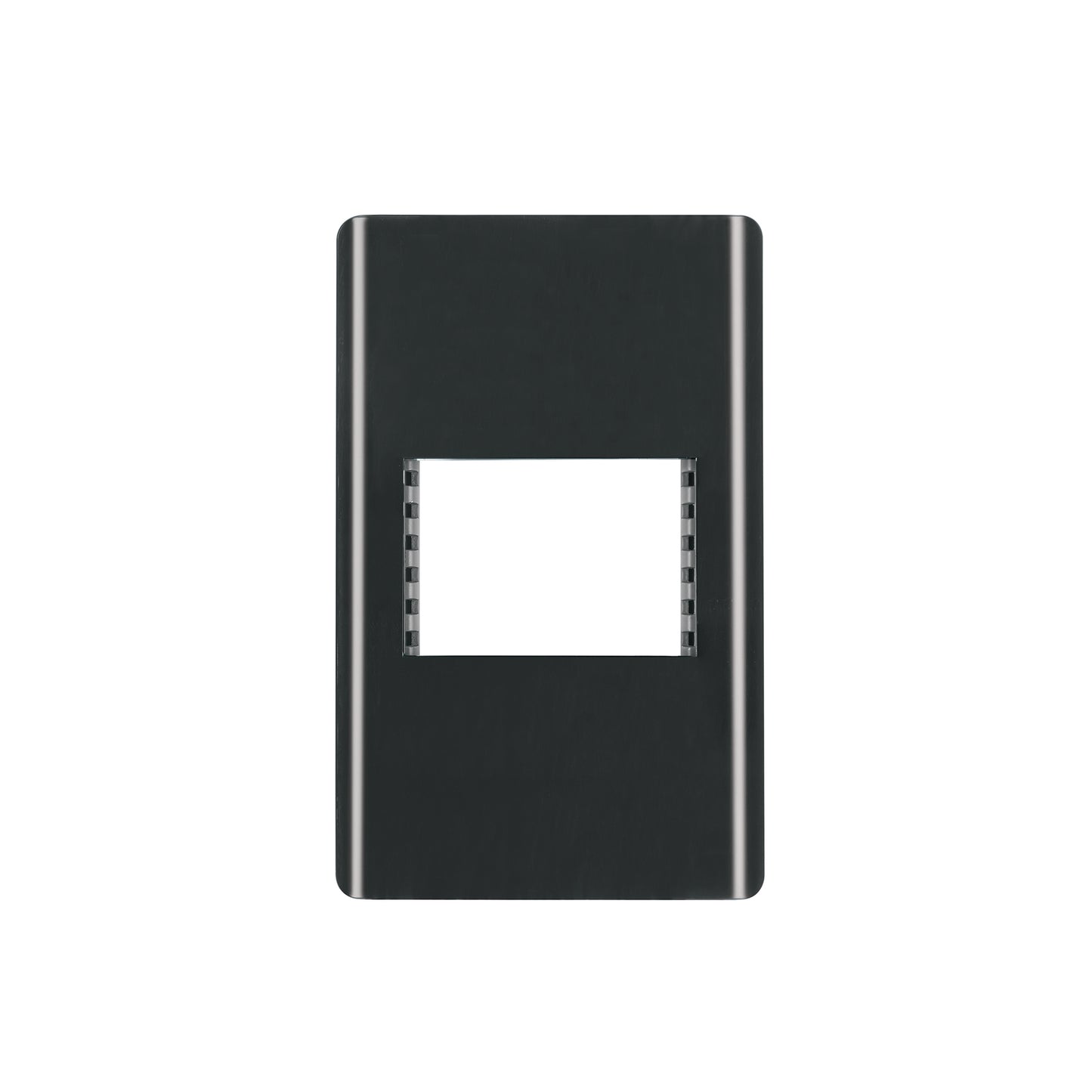 Placa negra de 1 ventana 1.5 módulos, línea Lisboa, Volteck