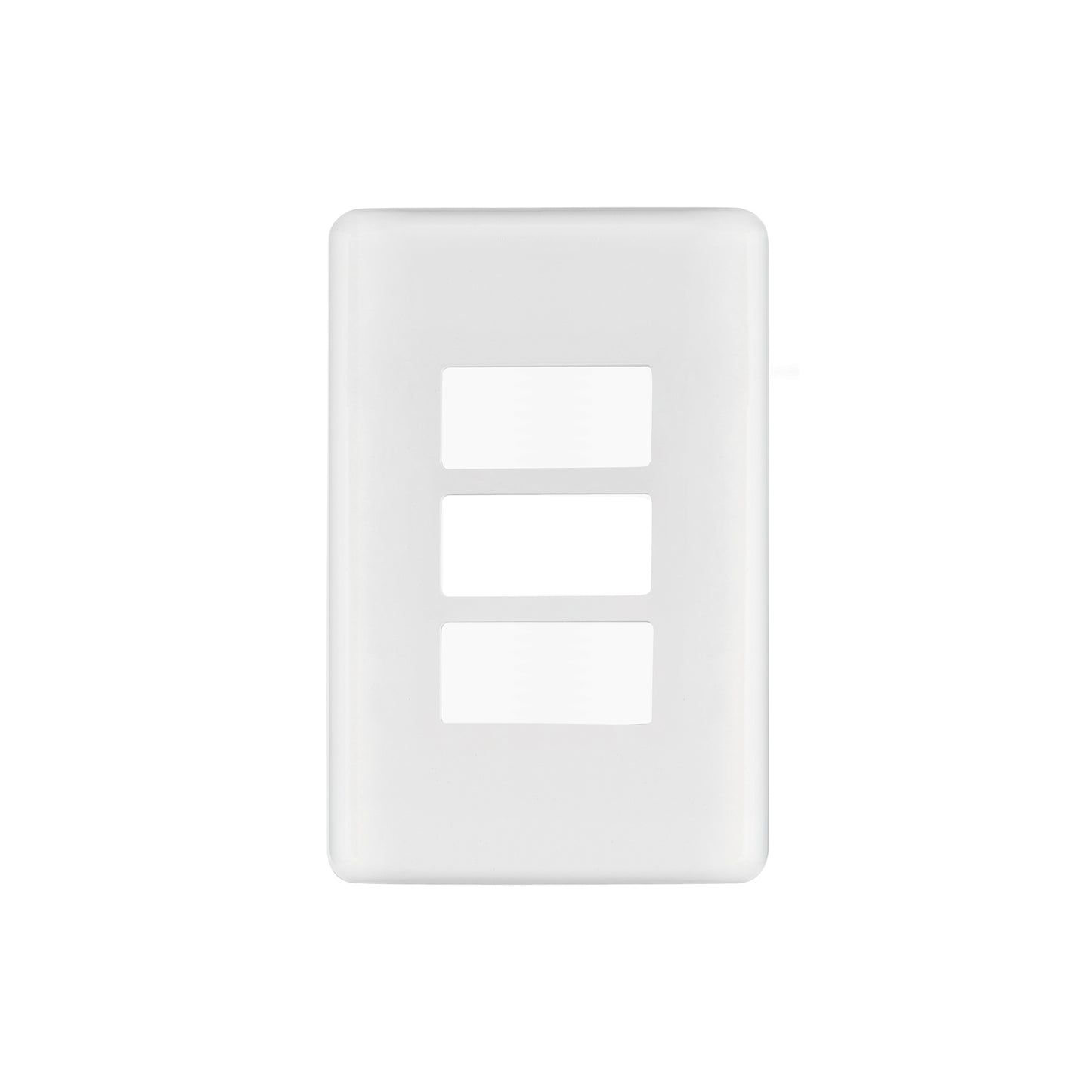 Placa 3 módulos de ABS, blanca, Volteck Basic