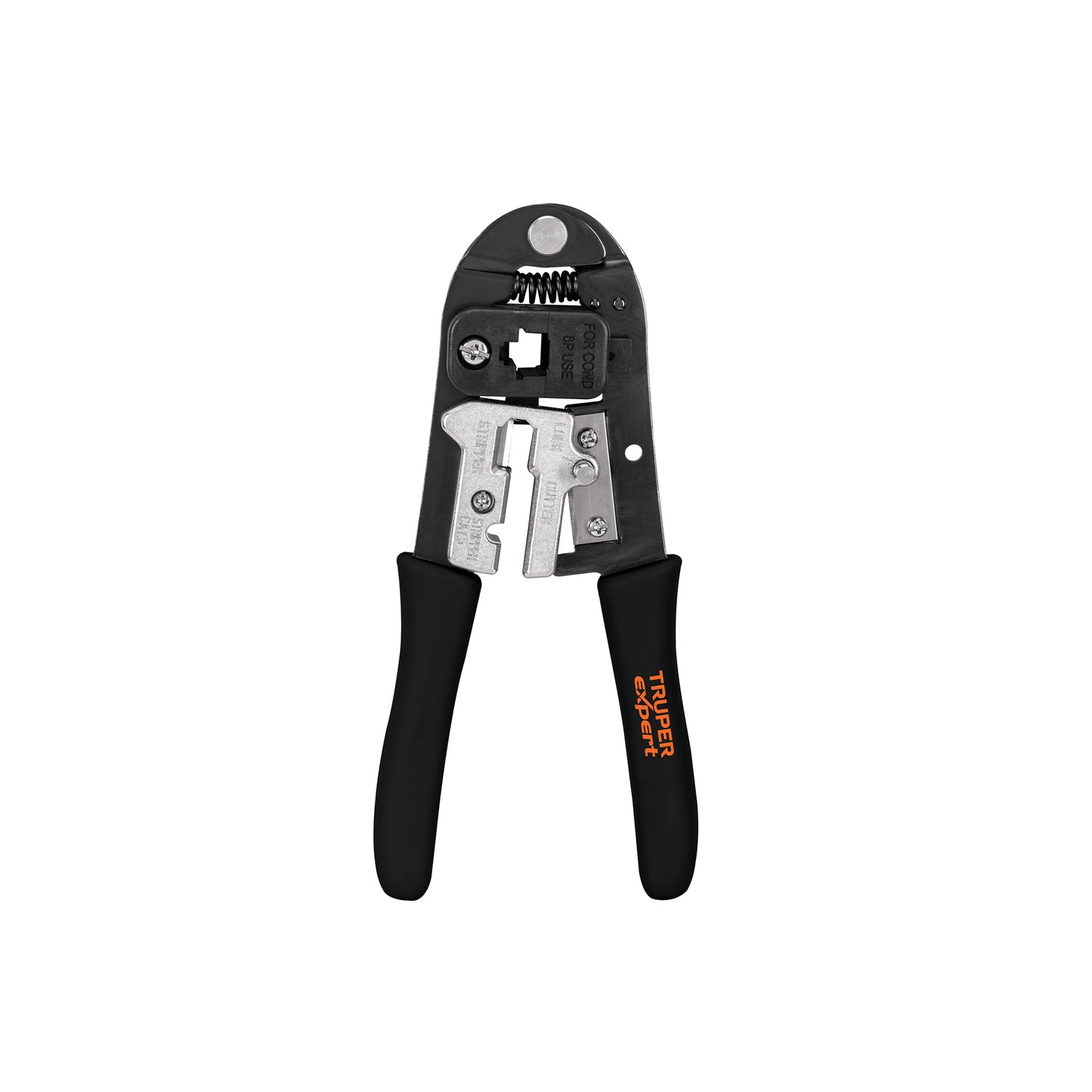 Pinza 8' ponchadora para cables RJ-45, 8 contactos, Truper