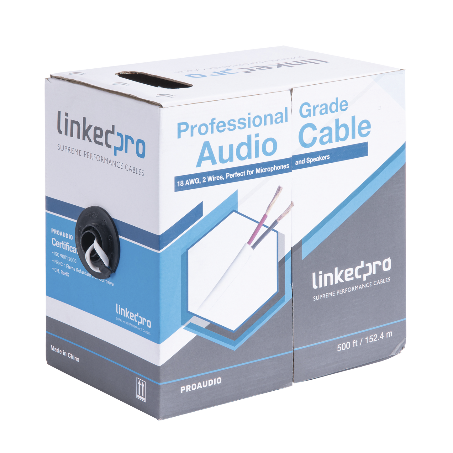Cable para Audio Profesional de 2 Conductores Calibre 18 para Aplicaciones de Audio y Automatizaci�n Bobina de 152 Metros (500 Pies)