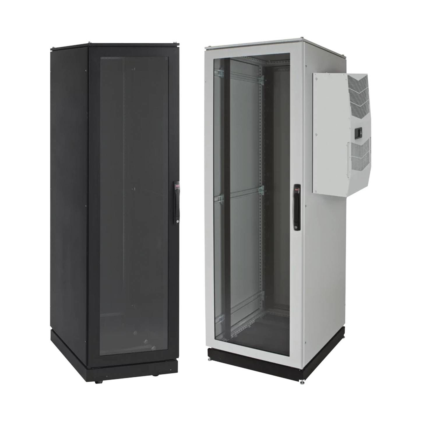 Gabinete de Telecomunicaciones ProLine V/D, 600 mm de Ancho, 1000 mm de Profundidad, Compatible Con Aire Acondicionado Tipo G52, NEMA 12, 42 UR, Color Negro