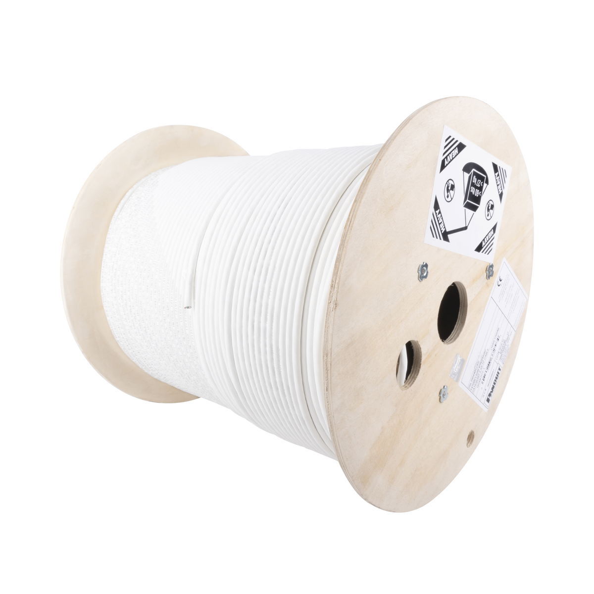 Bobina de Cable Blindado S/FTP de 4 Pares, Cat7, Inmune a Ruido e Interferencias, LSZH (Bajo Humo, Cero Hal�genos), Color Blanco, Bobina de 500 Metros (1640 Pies)