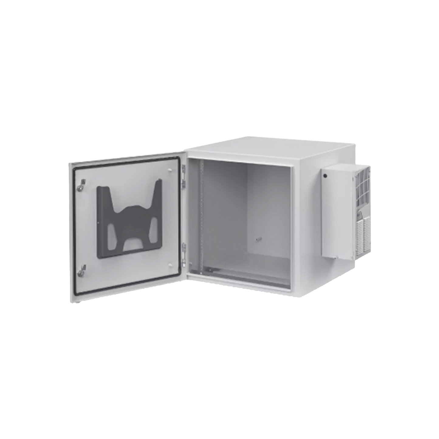 Gabinete Industrial ProTek de 19 UR de 922 x 600 x 614 mm Puerta Sólida Con Aire Acondicionado de 800 BTU / Protección NEMA Tipo 4/12; IP66, Fabricado en Acero Color Gris Claro