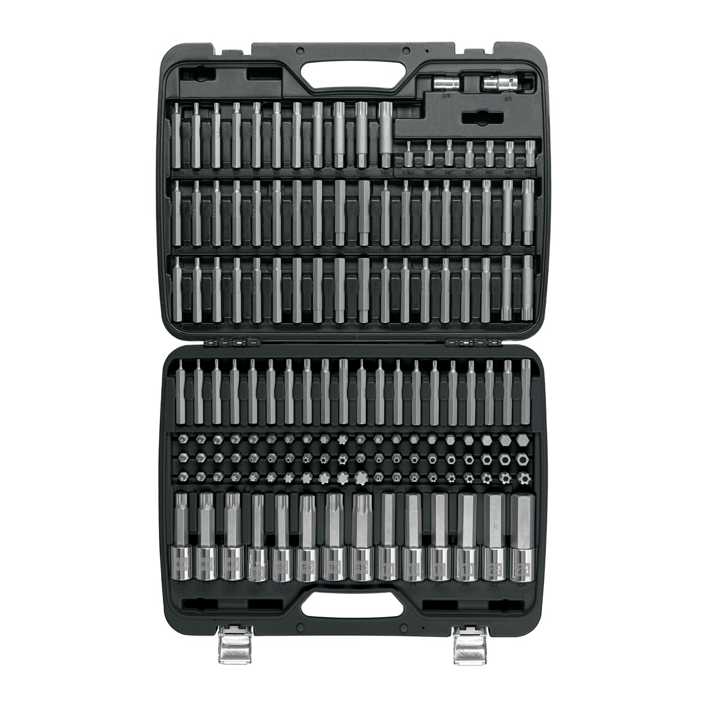 Jgo profesional de puntas y dados con punta p/mécanica 150pz