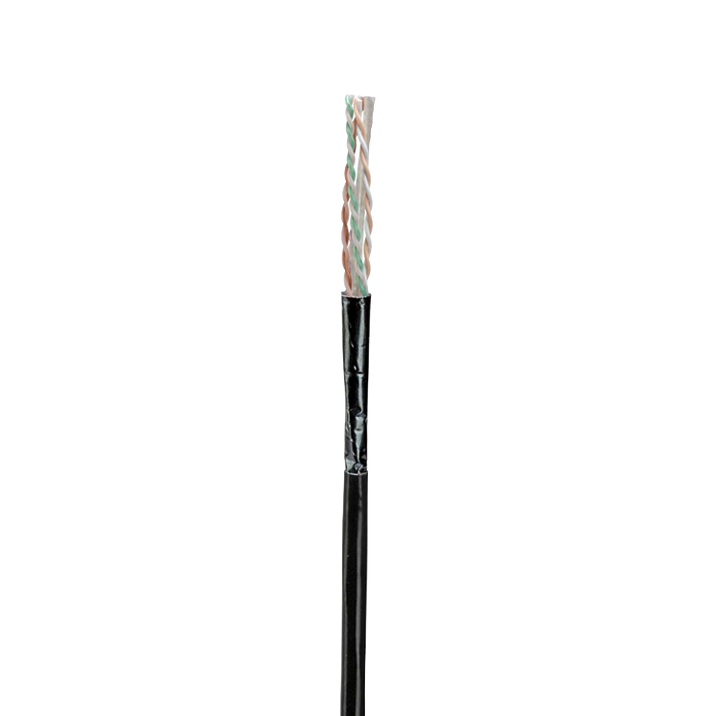 Bobina de Cable UTP de 4 Pares, Con Aislamiento de Fluoropolímero, Cat6A (23 AWG), Uso Interior/Exterior Para Entorno Ambiental de Altas Temperaturas (Hasta 125°C), CMP (Plenum), Color Negro, 305 Metros (1000 Pies)