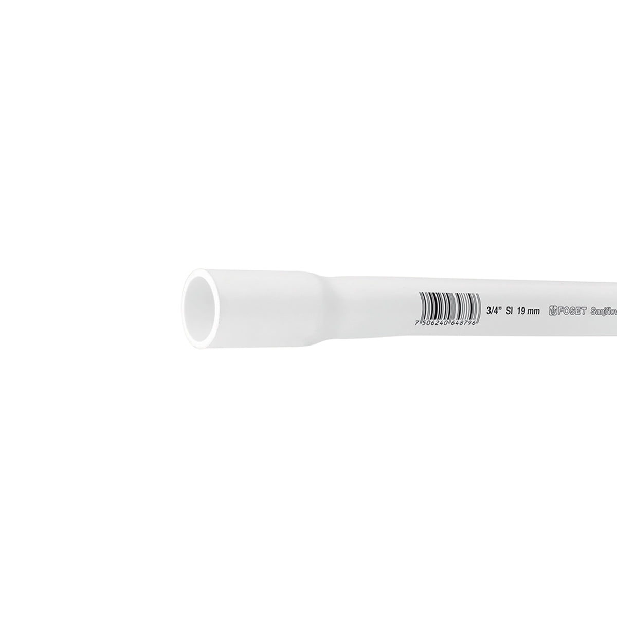 Tubo de 3/4' PVC hidráulico cédula 40, 3m, 1kg, FOSET