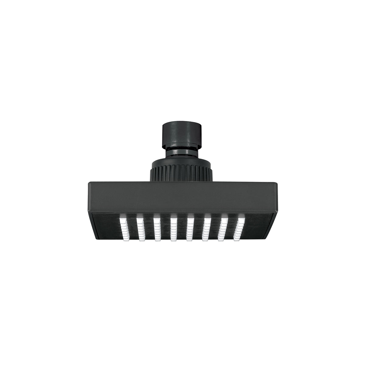 Regadera cuadrada ABS 4' acabado negro mate sin brazo, Foset