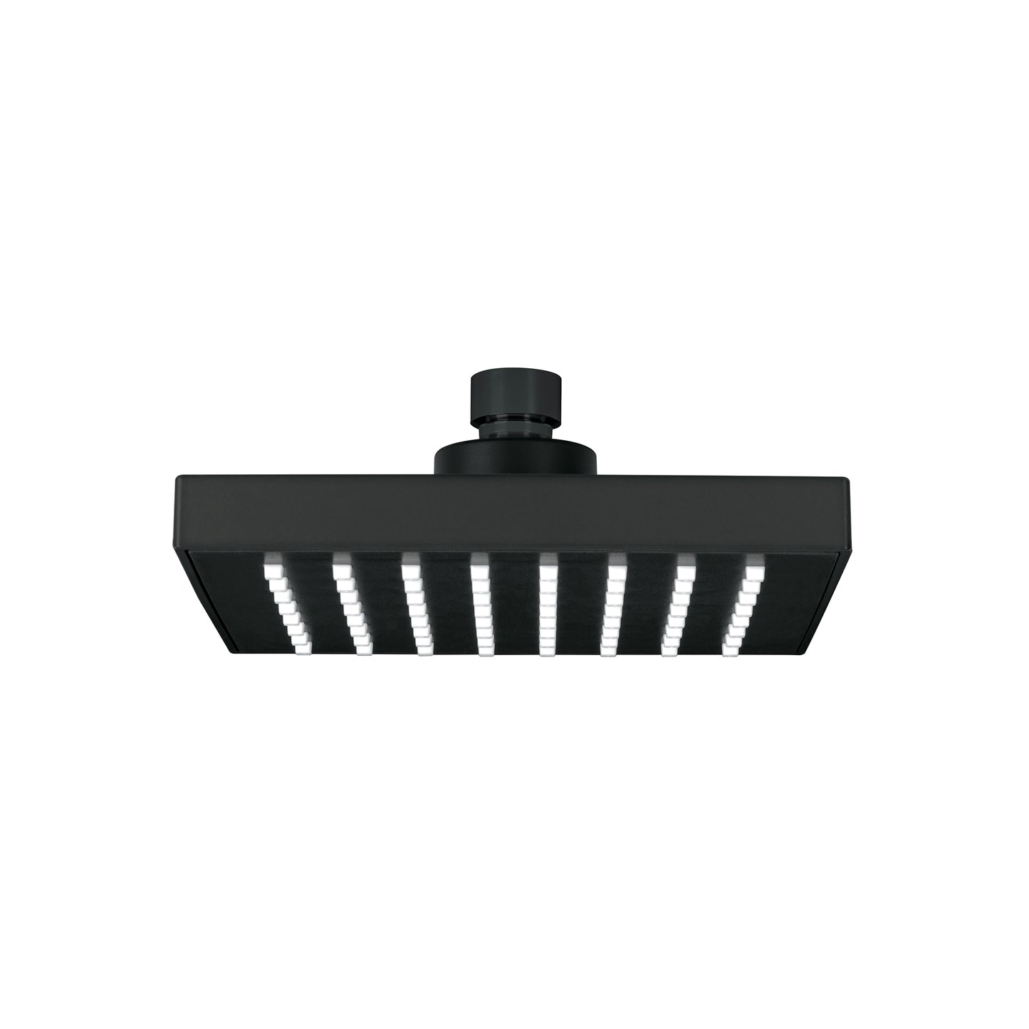 Regadera cuadrada ABS 6' acabado negro mate sin brazo, Foset