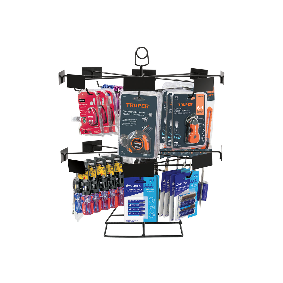 Rack de impulso giratorio, Truper