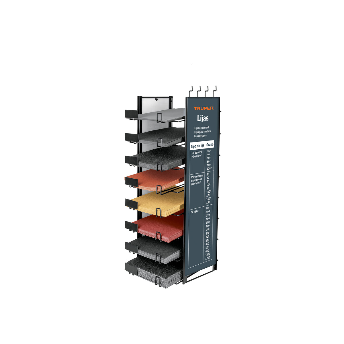 Rack para lijas, Truper