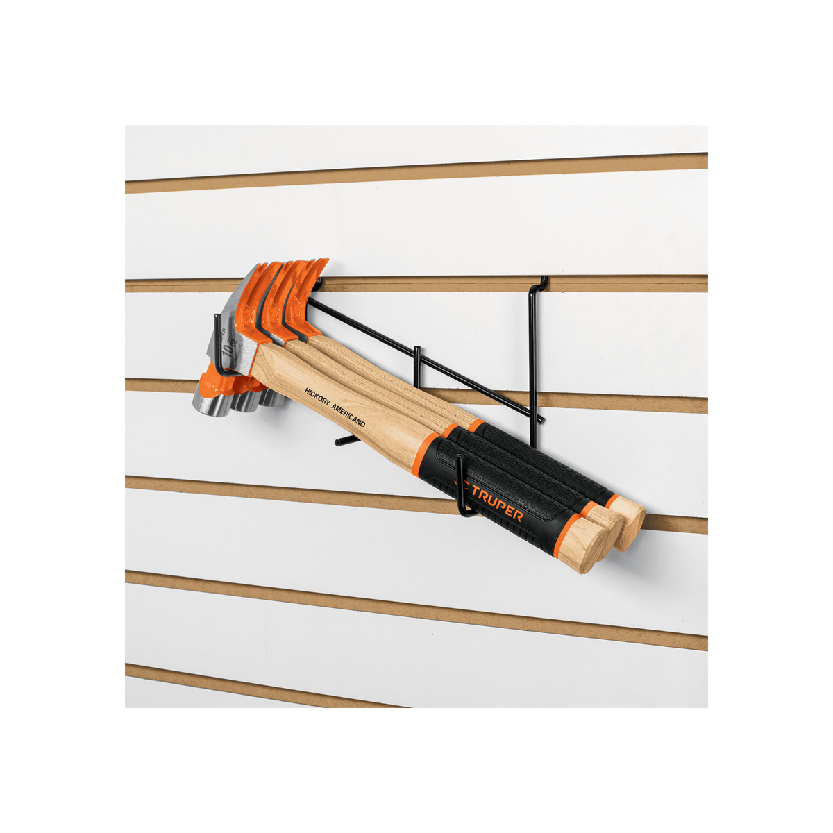 Rack para 3 martillos pulidos, uña curva, Truper