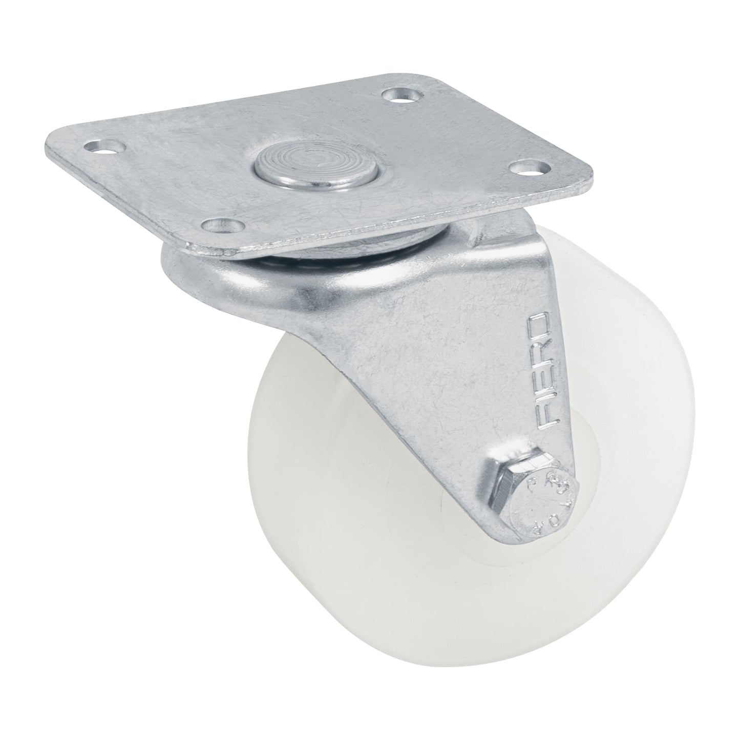 Rodaja de polietileno 2-1/2' placa giratoria con buje, FIERO