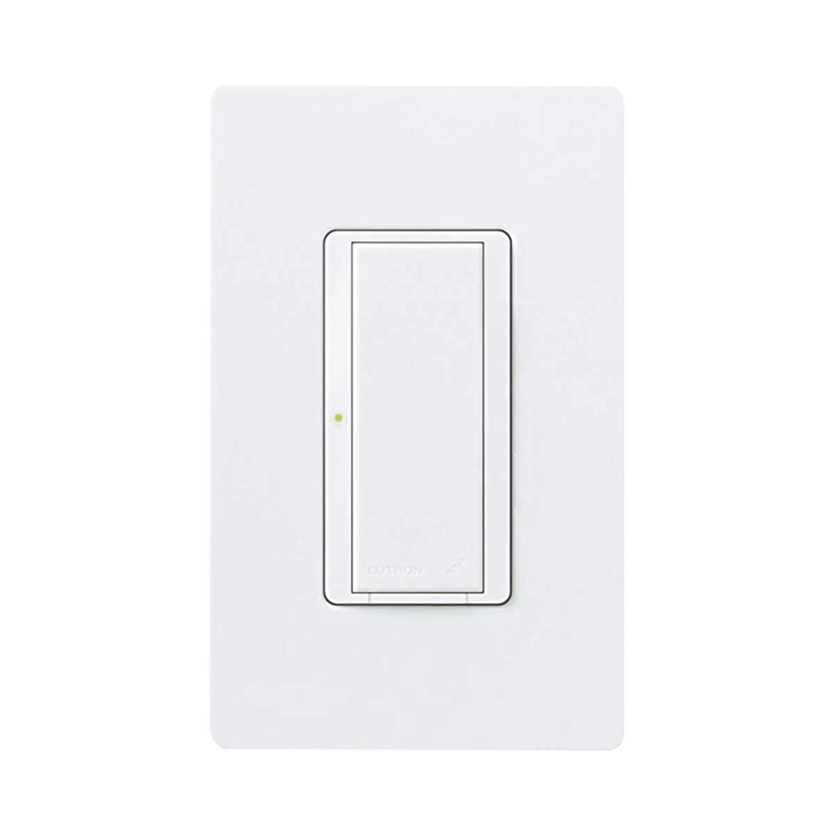 (RadioRA2) Switch on/off RRD-8S-DV-WH de doble voltaje, un solo polo 120V/, 8A/, 1/10HP 3A en motores, apaga y enciende iluminación ó motor, NO requiere cable neutro.